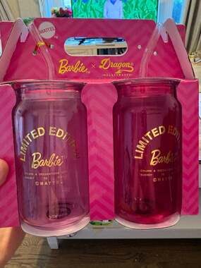 Barbie x Dragon Glassware 16oz Drinking Glasses Set of 2
